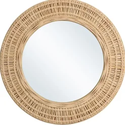 Decorative Mirrors-Kirkland's Home Bamboo Breeze Woven Wall Mirror