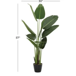 Trees & Topiaries-Kirkland's Home Banana Tree In Ribbed Rock Planter