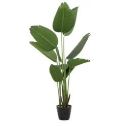 Trees & Topiaries-Kirkland's Home Banana Tree In Ribbed Rock Planter