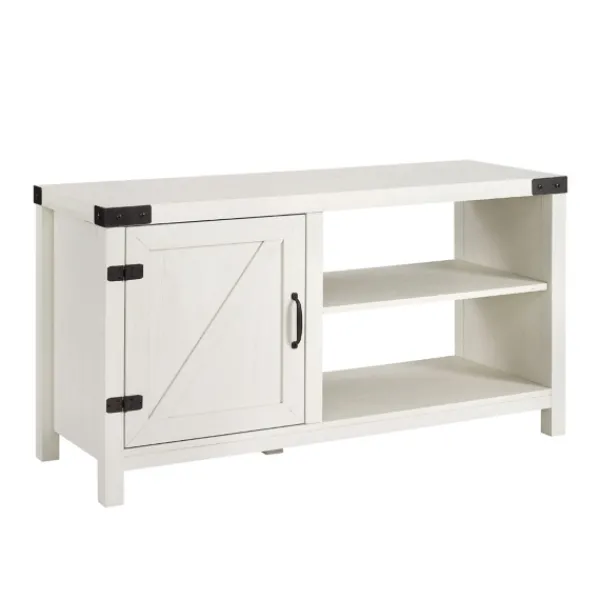 Tv Stands & Media Consoles-Kirkland's Home Barn Door Console Tv Stand White
