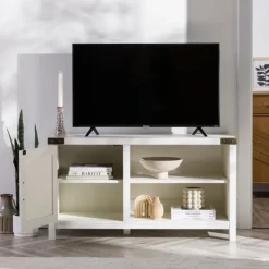 Tv Stands & Media Consoles-Kirkland's Home Barn Door Console Tv Stand White