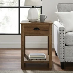 Accent & End Tables-Kirkland's Home Barnwood Country Accent Table Brown