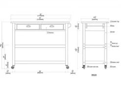 Kitchen Islands & Bar Carts-Kirkland's Home Barnwood Sonoma Stainless Steel Top Kitchen Cart Brown