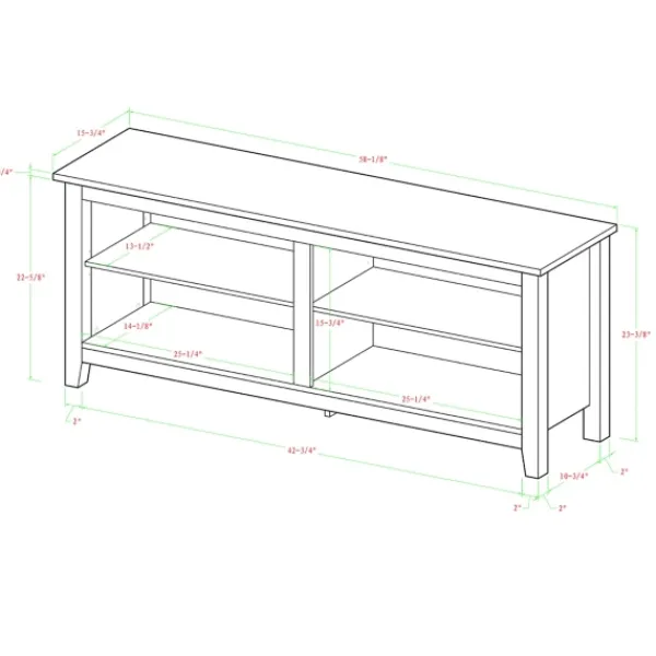 Tv Stands & Media Consoles-Kirkland's Home Barnwood Tv Stand, 58 In. Brown