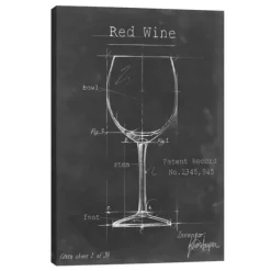 Wall Quotes & Signs-Kirkland's Home Barware Blueprint Iii Canvas Art Print, 18X26 In. Black/White