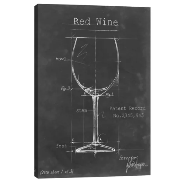 Wall Quotes & Signs-Kirkland's Home Barware Blueprint Iii Canvas Art Print, 18X26 In. Black/White