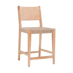Bar Stools & Counter Height Stools-Kirkland's Home Basketweave Seat Counter Stools, Set Of 2 Tan