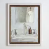 Framed Art-Kirkland's Home Bathroom Scene Framed Art Print White/Gray