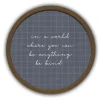 Wall Quotes & Signs-Kirkland's Home Be Kind Windowpane Round Framed Plaque Brown