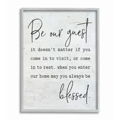 Wall Quotes & Signs-Kirkland's Home Be Our Guest Framed Wall Plaque White