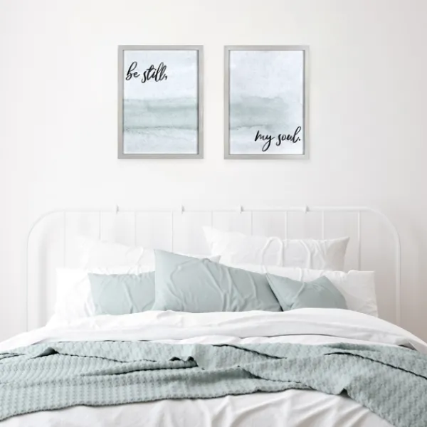 Wall Quotes & Signs-Kirkland's Home Be Still Framed Art Print Blue