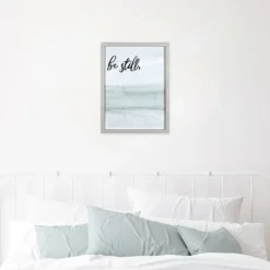 Wall Quotes & Signs-Kirkland's Home Be Still Framed Art Print Blue