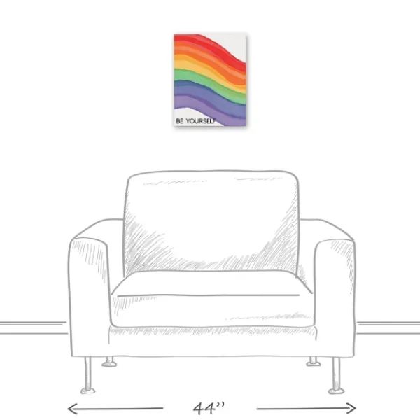 Wall Quotes & Signs-Kirkland's Home Be Yourself Rainbow Canvas Art Print Multi