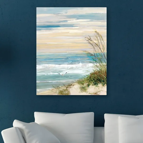Canvas Art-Kirkland's Home Beach At Dusk Canvas Art Print, 24X30 In. Tan/Blue