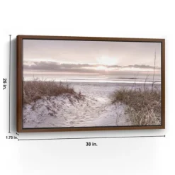 Framed Art-Kirkland's Home Beach Morning Blessing Framed Canvas Art Print White/Gray/Brown