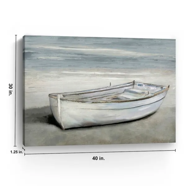 Canvas Art-Kirkland's Home Beached Giclee Canvas Art Print White/Tan