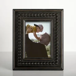 Picture Frames-Kirkland's Home Beaded Wood Picture Frame, 5X7 Black