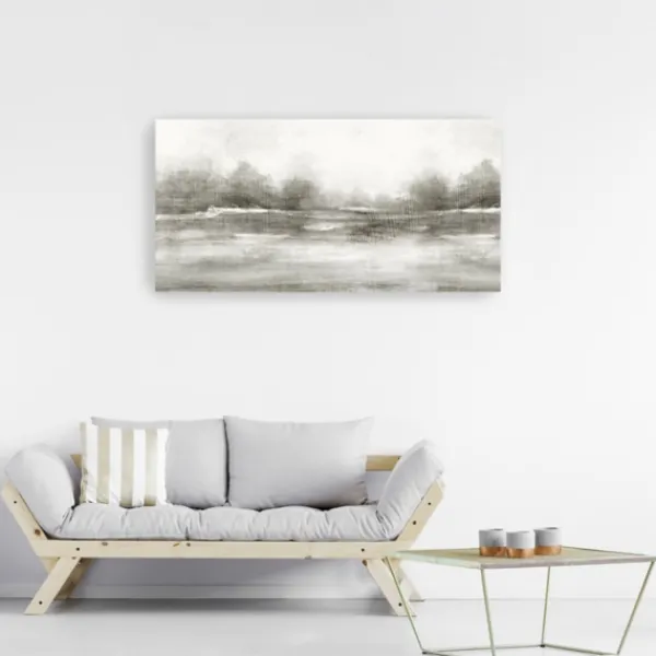 Canvas Art-Kirkland's Home Beautiful Journey Canvas Art Print, 60X30 In. Gray/White