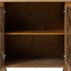 Cabinets & Sideboards-Kirkland's Home Becky Acorn Wood 4-Door Sideboard Brown