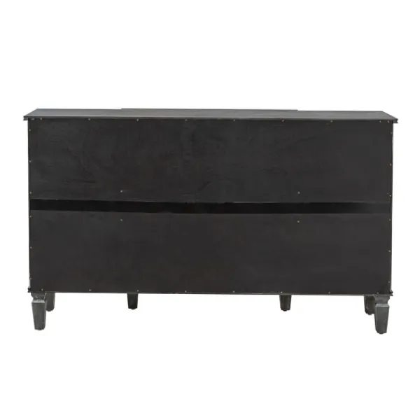 Cabinets & Sideboards-Kirkland's Home Becky Wood 4-Door Sideboard Gray