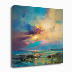 Canvas Art-Kirkland's Home Before Nightfall Canvas Art Print, 30X30 In. Blue/Yellow/Multi