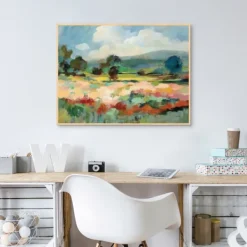 Canvas Art-Kirkland's Home Before The Summer Rain Framed Canvas Art Print Blue/Green/Multi