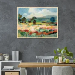 Canvas Art-Kirkland's Home Before The Summer Rain Framed Canvas Art Print Blue/Green/Multi