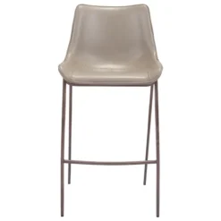 Bar Stools & Counter Height Stools-Kirkland's Home Beige & Brown Faux Leather 2-Pc. Bar Stool Set Gray