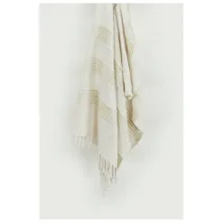 Blankets & Throws-Kirkland's Home Beige And Ivory Woven Stripe Throw Tan/Ivory