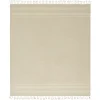 Blankets & Throws-Kirkland's Home Beige And White Stripes Cotton Throw Tan