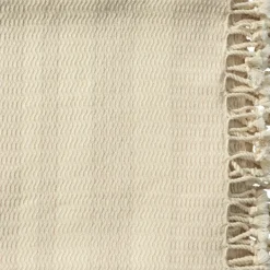Blankets & Throws-Kirkland's Home Beige And White Stripes Cotton Throw Tan