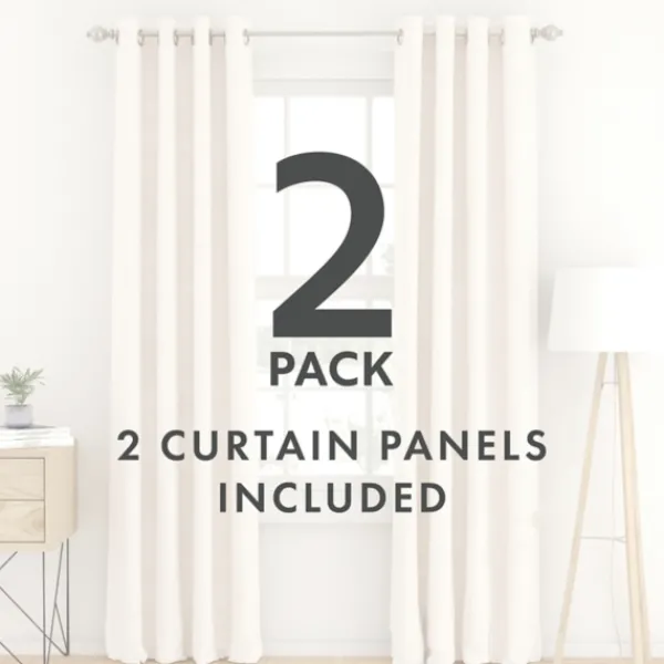 Curtains & Drapes-Kirkland's Home Beige Blackout Curtains, 84 In. Tan