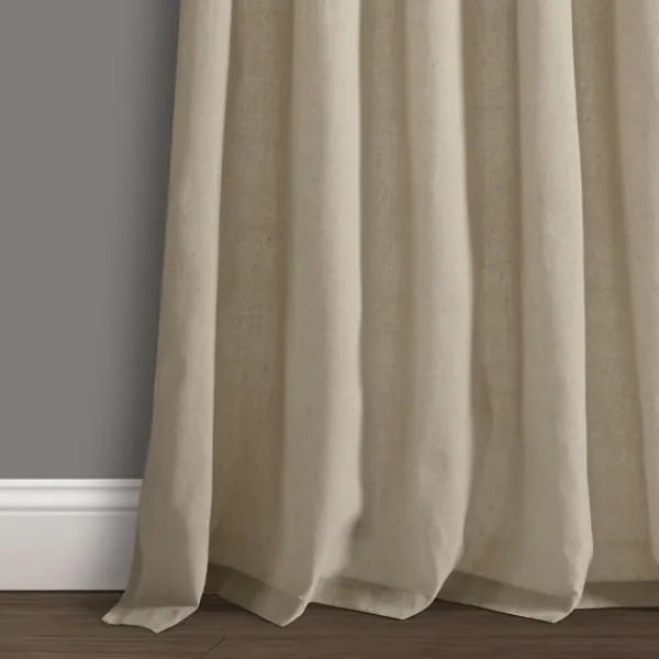 Curtains & Drapes-Kirkland's Home Beige Burlap Knotted Curtain Panel Set, 108 In. Tan