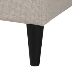 Beds & Headboards-Kirkland's Home Beige Button Tufted Headboard Full Platform Bed Tan