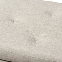Benches & Ottomans-Kirkland's Home Beige Button-Tufted Upholstered Storage Bench Tan