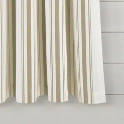 Curtains & Drapes-Kirkland's Home Beige Farmhouse Stripe Curtain Panels, Set Of 2 White/Tan