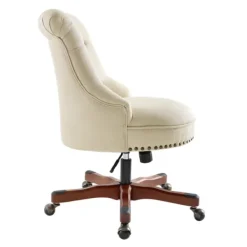 Office Furniture-Kirkland's Home Beige Miller Tufted Office Chair Tan