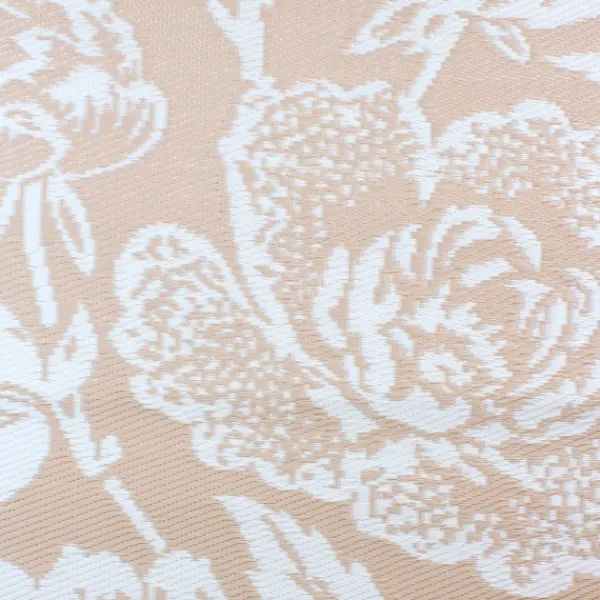 Outdoor Rugs-Kirkland's Home Beige Roses Outdoor Area Rug, 4X6 White/Tan