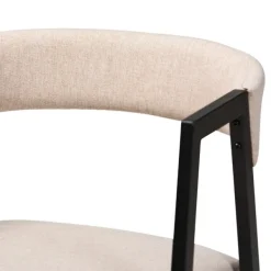 Dining Tables-Kirkland's Home Beige Upholstered Metal Frame 5-Pc. Dining Set Tan