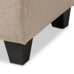 Benches & Ottomans-Kirkland's Home Beige Upholstered Storage Ottoman Tan