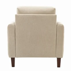 Accent Chairs-Kirkland's Home Beige Velvet Channel Stitch Accent Chair Tan