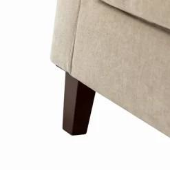 Accent Chairs-Kirkland's Home Beige Velvet Channel Stitch Accent Chair Tan