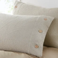 Duvets-Kirkland's Home Beige Waffle Weave 3-Pc. Queen Duvet Cover Set Tan
