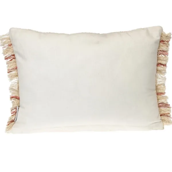 Pillows-Kirkland's Home Beige Woven Red Stripes Lumbar Pillow Tan