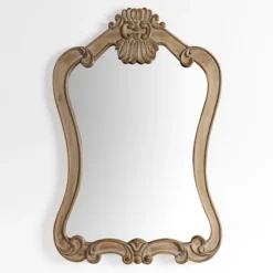 Decorative Mirrors-Kirkland's Home Belle Natural Scroll Top Wall Mirror