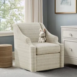Accent Chairs-Kirkland's Home Benton Swivel Glider Accent Chair Tan