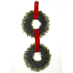 Wreaths-Kirkland's Home Berries And Boxwood Double Wreath Green/Red