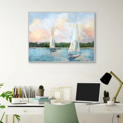 Framed Art-Kirkland's Home Best Day Ever Framed Canvas Art Print Blue/Multi