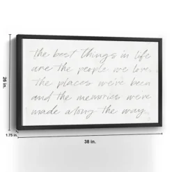 Wall Quotes & Signs-Kirkland's Home Best Things Framed Canvas Art Print, 38X26 In. White/Black