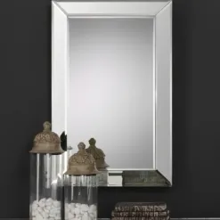 Decorative Mirrors-Kirkland's Home Beveled Frame Rectangle Wall Mirror